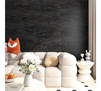 FunStick Dalle PVC Adhesive Sol Effet Marbre Noir Anthracite 30X60CM 5 Dalles PVC Adhesive Murale Imperméable Carrelage Adhesif Sol Cuisine Salle de Bain Sols Noir Anthracite Papier Adhesif Mural