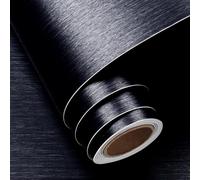 FunStick Papier Adhesif Decoratif pour Meuble Papier Peint Adhesif Mural Bleu Marine Rouleau Adhesif pour Meuble Cuisine Papier Peint Adhésif Acier Brossé Papier Adhesif pour Cuisine Armoire 40CM×2M