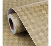 FunStick Papier Peint Adhesif Mural Marron Papier Peint Autocollant Meuble Vintage Papiers Peints Adhesif Motif Geometrique Papiers Peints Marron Beige Vinyle Adhésif Meuble Chambre Placard 30CM×5M
