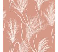 FunStick Papier Peint Chambre Feuille Argile Rouge Marron Papier Peint Autocollant Motif Paille D'orge Moderne Rouge Vinyle Adhesif Salle de Bain Rouleau Adhesif Mural Decoratif Feuillage 44.5CMx3M