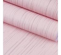 FunStick Papier Peint Rose Pale Fille Chambre Rouleau Adhesif pour Meuble Armoire Lavable Papier Peint Texturé Vinyle Mural Salle de Bain Autocollant Meuble Enfant 40CMX2M