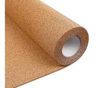 FunStick Rouleau de Liege Adhesif Panneau Mural Decoratif Papier Peint Bois 30CMx2M Revetement Mural Liege Bricolage 1.5mm Rouleau de Liège Autocollant Maison Bureau Salle de Classe Stickers Muraux