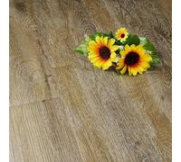 FunStick Sol PVC Adhesif Bois Marron Dalle PVC Adhesive Sol Cuisine Bois Stickers Carrelage Adhesif Sols Salle de Bain Chambre Vintage Revetement de Sols Adhésif Cuisine Rustique 90×15CM 17 Dalles