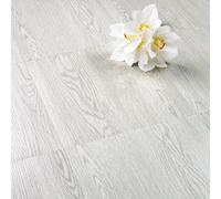 FunStick Stickers Cuisine Gris Carrelage Adhesif Sol Salle de Bain Bois Dalle PVC Adhesive Sol Bois Blanc Chambre Corridor Amovible Carreaux Autocollant Salle de Bain Sol Gris Bois 30×30CM 5 Dalles