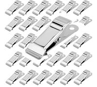 FUNSUEI Lot de 100 mini pinces crocodile en métal de 4,9 cm, mini pinces crocodiles en métal avec mâchoire lisse, pinces crocodiles pour vêtements, photos, rideaux, capacité de 1,6 cm