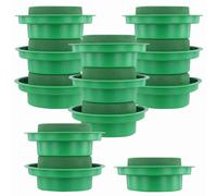FUNSUEI Lot de 12 Mousses pour Fleurs, Mousse Ronde Florale 8 x 4 cm, Bloc Mousse Florale avec Bol Éponge à Piquer pour Arrangements Floraux, Centre de Table，Mariage, Vert