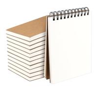 FUNSUEI Lot de 12 petits Cahier de Note A6 Spirale, 60 pages/30 feuilles, petits Bloc-Notes vierges, Carnets de Notes A6 pour écrire, croquis, notes