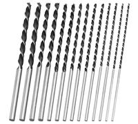 FUNSUEI Lot de 14 Mèches Hélicoïdales Pour Bois - 4, 5, 6, 7, 8, 10, 12 mm x 300 mm de Long - Forets Pour Travail du Bois