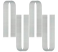 FUNSUEI Lot de 16 piquets d'ancrage au sol en acier de 30,5 cm, piquets de tente en forme de U, piquets de tente robustes pour tentes, abris de jardin, auvents (5/16 x 300 cm)