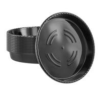 FUNSUEI Lot de 20 dessous de pot de fleurs ronds en plastique - Noir - 25 cm