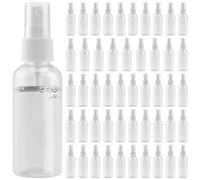 FUNSUEI Lot de 50 flacons vaporisateurs vides de 100 ml, rechargeables en plastique transparent, mini pulvérisateur à brume fine pour le nettoyage, les voyages, les parfums