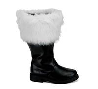 Funtasma Homme Père Noël 106wc Bottes Classiques, Noir PU Blanc Fourrure synthétique, 48 EU
