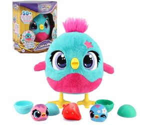 Funtasy Family - Chick-a-Boo - Peluche Electronique Interactive - Poule Qui Pond des œufs - Parle, Chante, Danse - Chatouille-la - Plus de 50 Sons et réactions - Jouet Fille et garçon - Dès 3 Ans