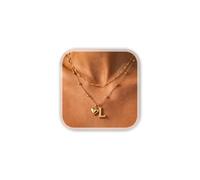 FUNTE Collier 2 en 1 avec lettres en or plaqué or 14 carats - Collier empilable en forme de cœur avec pendentif initiale - Cadeau pour femme, fille, petite amie