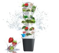 Funthy 30 pods Hydroponics Tower Garden Hydroponic Growing System Aeroponics Kit de culture pour herbes, fruits et légumes avec pompe d'hydratation, adaptateur, pots en maille, minuterie pour herbes
