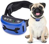 Funthy Collier Anti-aboiement Etanche Rechargeable Ecran LCD avec Mode Bip/Vibration/Choc Électrique, 7 Niveaux Ajustables Sensibilité, pour Petit Gros Chien de 7kg à 54kg