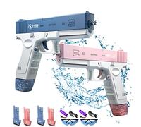 Funthy Pistolets à Eau électriques pour Adultes et Enfants - Pistolet à Eau Automatique Puissant - Portée Jusqu' à 32 Pieds - 434 CC + 58 CC - Grande Capacité - Jouet de Fête d'été de Plage-Standard
