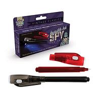 Funtime Gifts Ink Spy Pen-2 Pack Stylos Espion à Encre Invisible, 10623, Rouge/Noir
