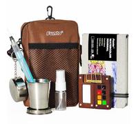 Funto Mini aquarelle de voyage, 8 couleurs, palette en noyer, pour croquis | Ce coffret compact réunit les essentiels pour peindre spontanément sans devoir transporter une palette encombrante.