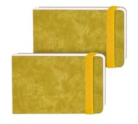 Funto Watercolor Journal 2-pack, 3,5x5,5, 44 pages chacun, 100% coton Hot Press, Pu Leather Green Hard Cover, Supplies Art For Mixed Media