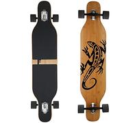 FunTomia Longboard avec 3 niveaux de flex Drop Through Cruiser complet Mach1 Speed Roulement à billes T-Tool