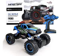 FunTomia Voiture télécommandée RC pour enfants - Monster truck 4WD - Voiture RC XL pour enfants à partir de 5 ans - Rock Crawler