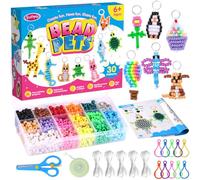 Funtopia Kit Perles Poney, Créez vos Bijoux Animaux avec Porte-Clés