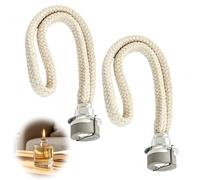 Funver 2 Mèches de Rechange pour Lampe Catalytique, 18 mm Brûleur Diffuseur de Parfum, Compatible avec Lampes à Huile Parfumées Et Lampe Berger Diffuseur, Lampe Berger Recharge