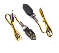 Funver 2Pcs Indicateurs de Moto12V E24 5LED, MINI Clignotants Lumières Pour Moto,Clignotant moto led, Convient Aux Scooters, VéHicules Hors Route à Quatre Roues