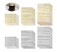 Funver Lot de 18 mini autocollants en forme de lettres dorées/argentées - Mini autocollants ABC - Peuvent être utilisés pour le bricolage, le bricolage