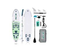 FunWater 320 x 84 x 15 cm 10'6 Planche de surf gonflable SUP stable et portable Planche de stand-up antidérapante avec pompe