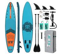 FunWater-Planche de Paddle Gonflable Antidérapante, Sports Aquatiques, 385x85x15cm,Bleu