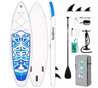 FunWater Planche de Paddle Gonflable Sup Multifonction avec Sac à Dos, Pompe, Laisse, Ailerons, Pochette Étanche Téléphone et Pagaie, Adaptée à Tous Les Niveaux