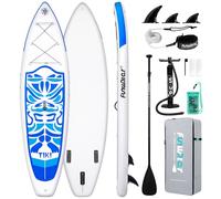 FunWater Planche de Paddle Gonflable Sup Multifonction avec Sac à Dos, Pompe, Laisse, Ailerons, Pochette Étanche Téléphone et Pagaie, Adaptée à Tous Les Niveaux