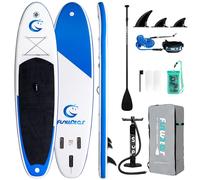 FunWater Planche de Surf Gonflable Accessoire Complet Pagaie réglable,Pompe,Sac à Dos de Voyage,Laisse de sécurité,Étui étanche