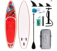FunWater-Planche de Surf Gonflable pour Paddle Debout, Accessoire de 335x84x15 cm - SUPFR01D rouge