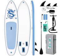 FunWater Planche Sup Gonflable Surf Paddle Board, Ultralight Sup pour Tous Les Niveaux avec Paddle, Palmes, kit de réparation, Adaptateur de Valeur