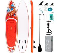 FunWater Stand Up Paddle Board Gonflable Paddleboard avec Sac à Dos Paddleboard Accessoires,Pompe à Main,Ligne,3 Palmes Amovibles,Pagaie Flottante Réglable
