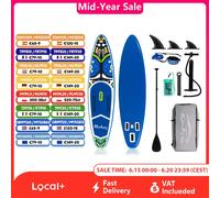 Funwater Stand Up Paddle Board Planche de surf gonflable Stand Up Paddle Board Surf Sup Board avec accessoire Charge maximale 330 livres SUPFR02E 350*84*15