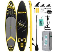 FunWater Sup Paddle Boards Ultra-Léger Planche à Paddle Gonflable avec Accessoires Sup,y Compris Sac à Dos,Pompe,Paddle,Fins,Système de Retour,Sac à Téléphone Étanche pour Adultes et Jeunes