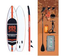 Funwater SUPFW03A Planche à Paddle Gonflable 11'×33""×6"" pour Croisière, Touring, Pêche, Camping & Aventure d'été