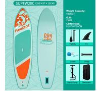 FunWater SUPFW28C - Planche à Paddle Gonflable Ultra-Légère et Antidérapante, 350×87×15 cm, Accessoires Inclus