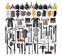 Funwetrike Kit d'accessoires médiéval pour armes de chevalier comprenant des casques, des armures, des capes, des bardes compatibles avec les grandes marques (71 pièces)