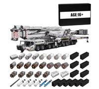 Funwetrike LTM 11200 Blocs de construction mobiles pour camion grue, technologie de grue sur chenilles avec 20 moteurs et flèche à trois étapes, cadeau de Noël pour adultes (version dynamique/8506