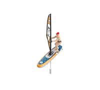 Funwetrike Mini bateau télécommandé 2,4 GHz RC avec lumières LED, design anti-centre, longue durée de conduite, bateau télécommandé étanche pour piscine, étang et lac, RTR