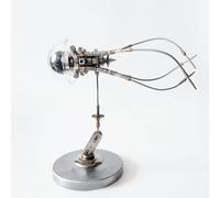 Funwetrike Puzzle 3D en métal, kit de modèle méduse steampunk avec lumières LED, créature océanique mécanique, décoration créative 2024 pour la maison - 247 pièces