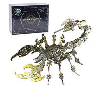 Funwetrike Puzzle 3D en métal - Modèle de scorpion - Réaliste - Roi scorpion - Puzzle 3D - Kits métalliques pour cadeaux et décorations de Noël 2024 (200 pièces)