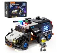 FUNWHOLE Cyberpunk Police Transporter Kit de construction LED 8 points lumineux
