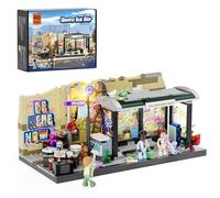 FUNWHOLE Graffiti Bus Stop Éclairée, Scène de Rue Urbaine, Forme Street Fusion City Town Station de Bus Graffiti 516 Pcs, Décoration Cadeau Adulte et Fan Street Art, F9066