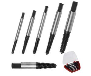 FunWorth Ensemble de 6 Extracteurs de Vis - Extracteur à Gauche pour Goujons M3-M25 - Outil Professionnel en Acier Trempé pour Tuyaux et Boulons, avec Tige Carrée pour Perceuses